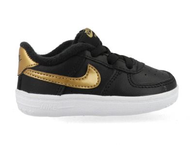 Nike Air Force 1 kindersneaker zwart en goud