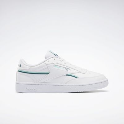 Reebok Club C 85 herensneaker groen, wit, blauw, grijs, rood en goud