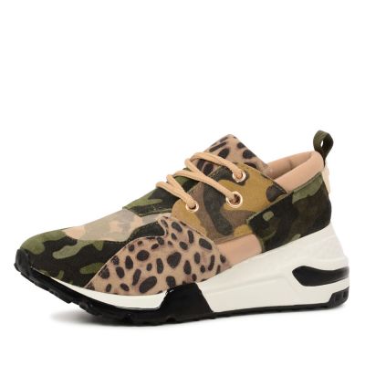 Steve Madden damessneaker beige en groen