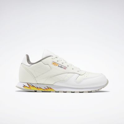 Reebok Classic Leather kindersneaker grijs en wit